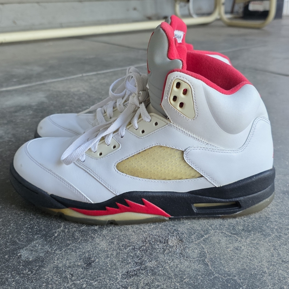 2013 Air Jordan 5 White Fire Red